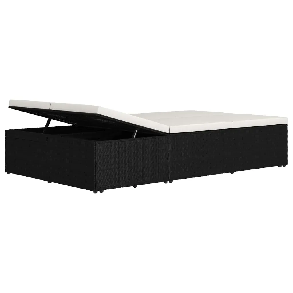 Convertible Sun Bed with Cushion Poly Rattan Price