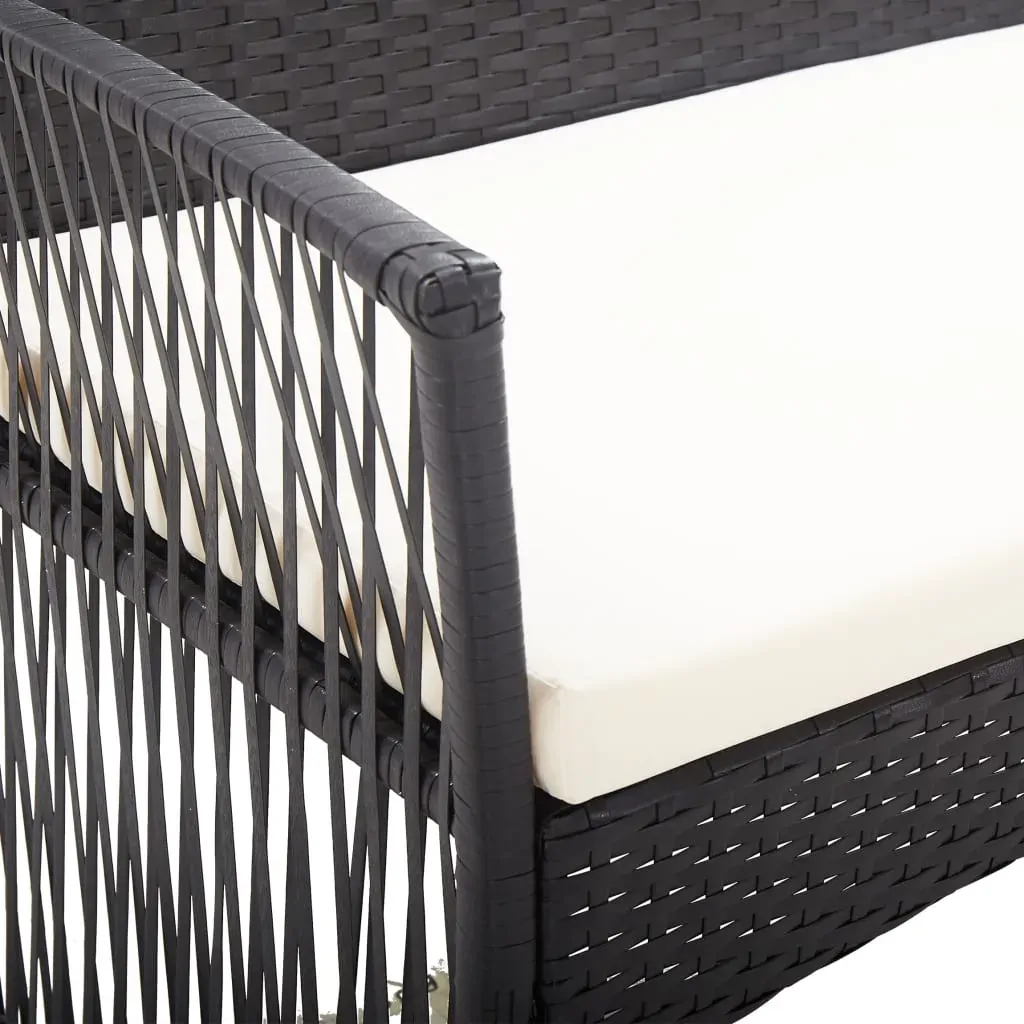 4 Piece Garden Lounge Set with Cushion Poly Rattan Price