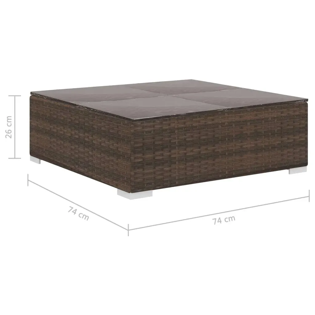 9 Piece Garden Lounge Set with Cushions Poly Rattan Price