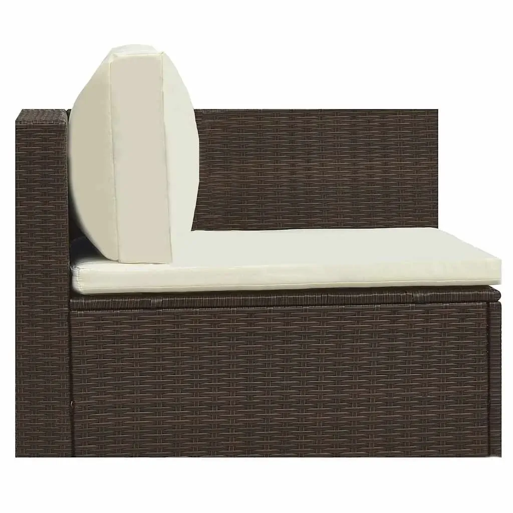 5 Piece Garden Lounge Set with Cushions Poly Rattan Price