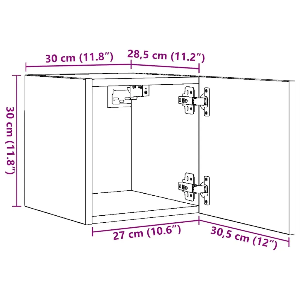 Warrenton Wall Mounted TV Cabinet 30.5x30x30 cm Price