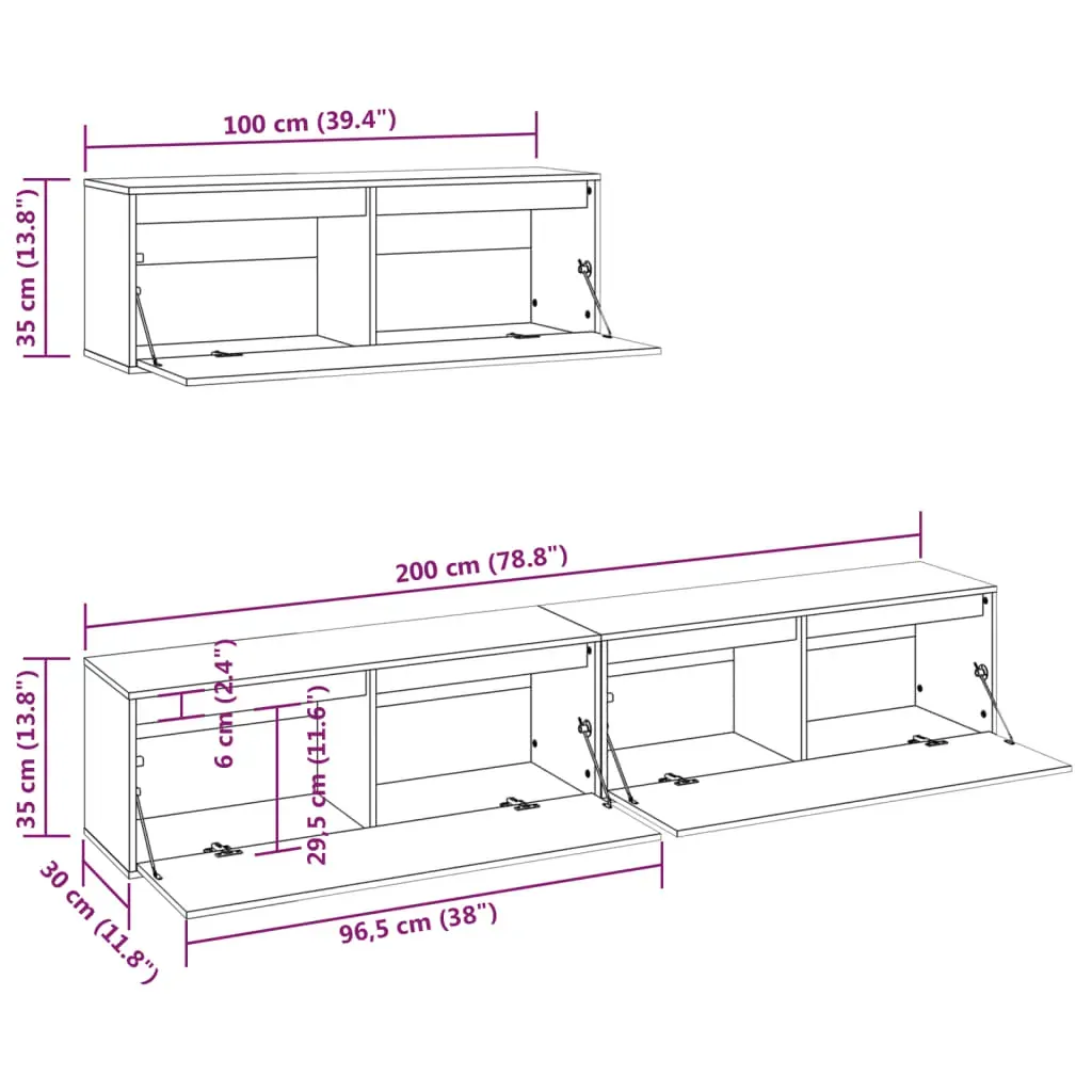 Grafton TV Cabinets 3 pcs Solid Wood Pine Price