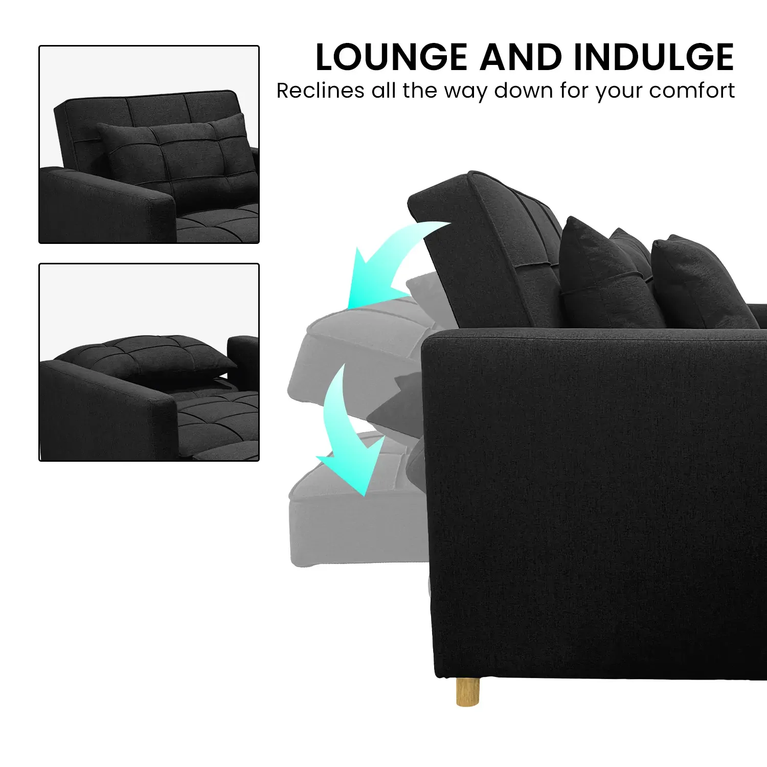 Suri 3-in-1 Convertible Lounge Chair Bed by Sarantino Price