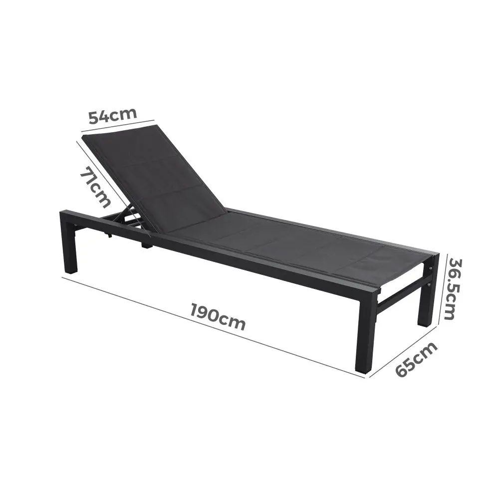 Adjustable Outdoor Sun Lounger in Aluminium Price