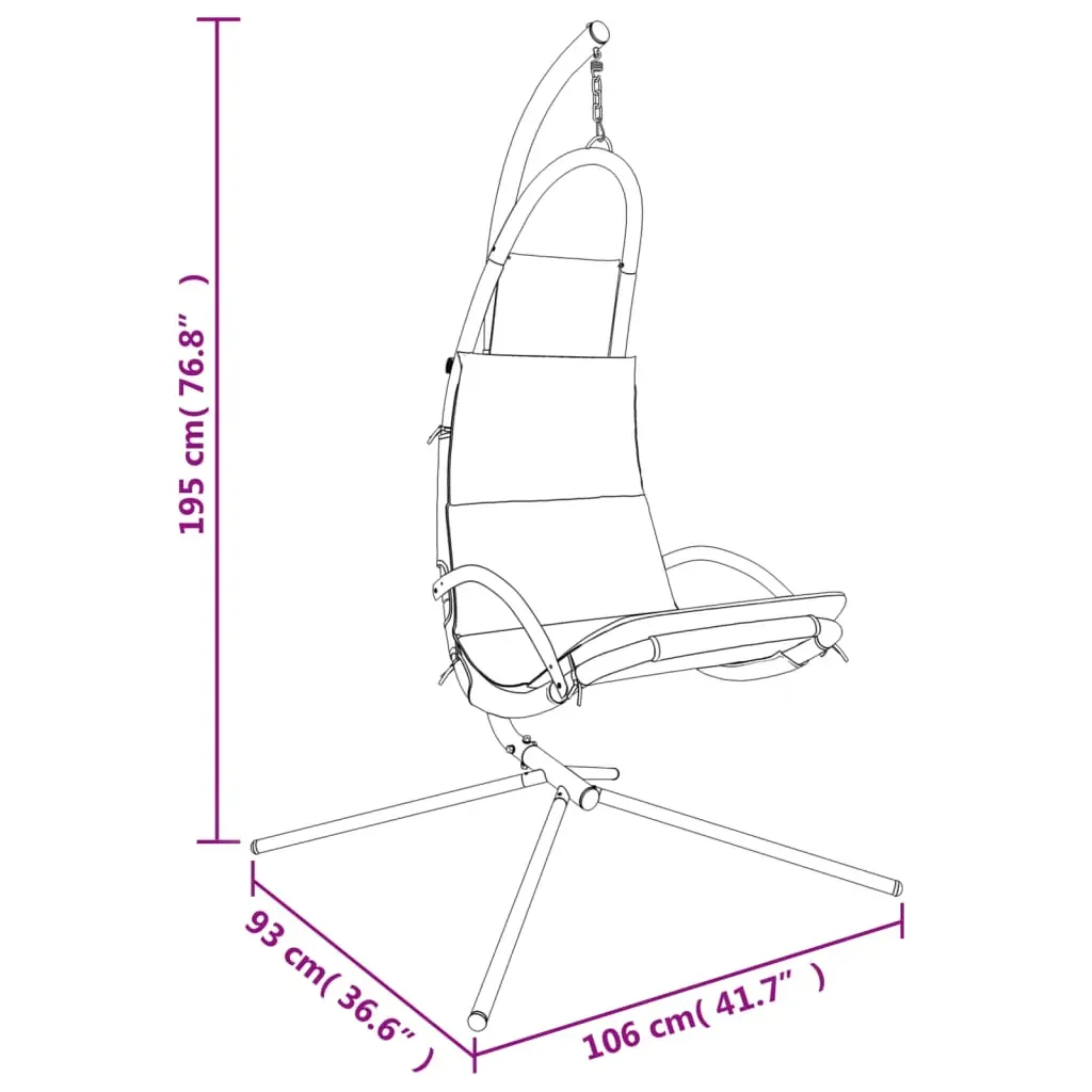 Garden Swing Chair with Cushion Oxford Fabric and Steel Price
