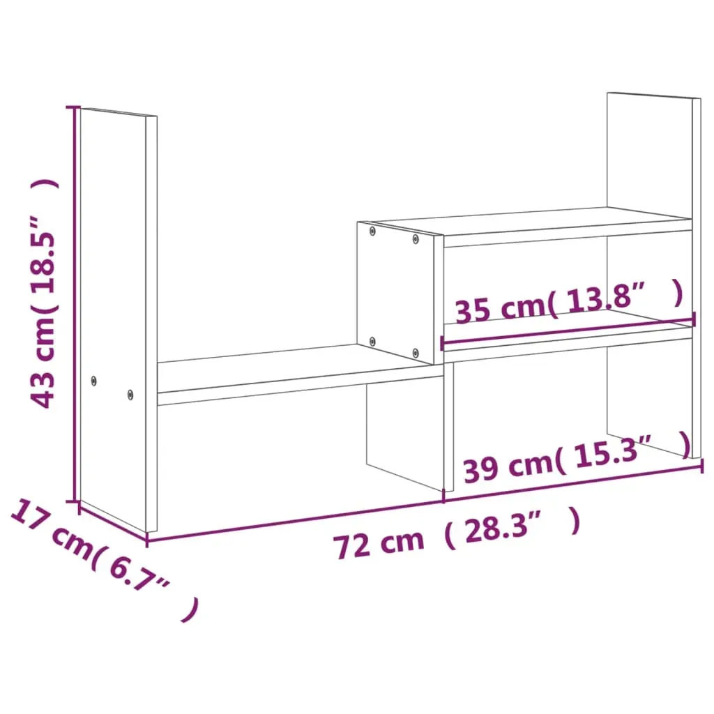 Monitor Stand (39-72)x17x43 cm Solid Pine Wood Price
