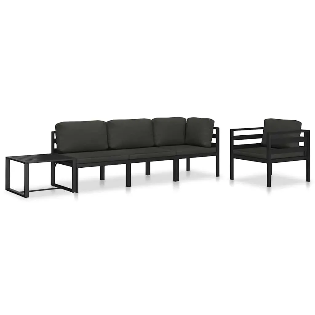 Sofa 1 pc with Cushions Aluminium Anthracite Price