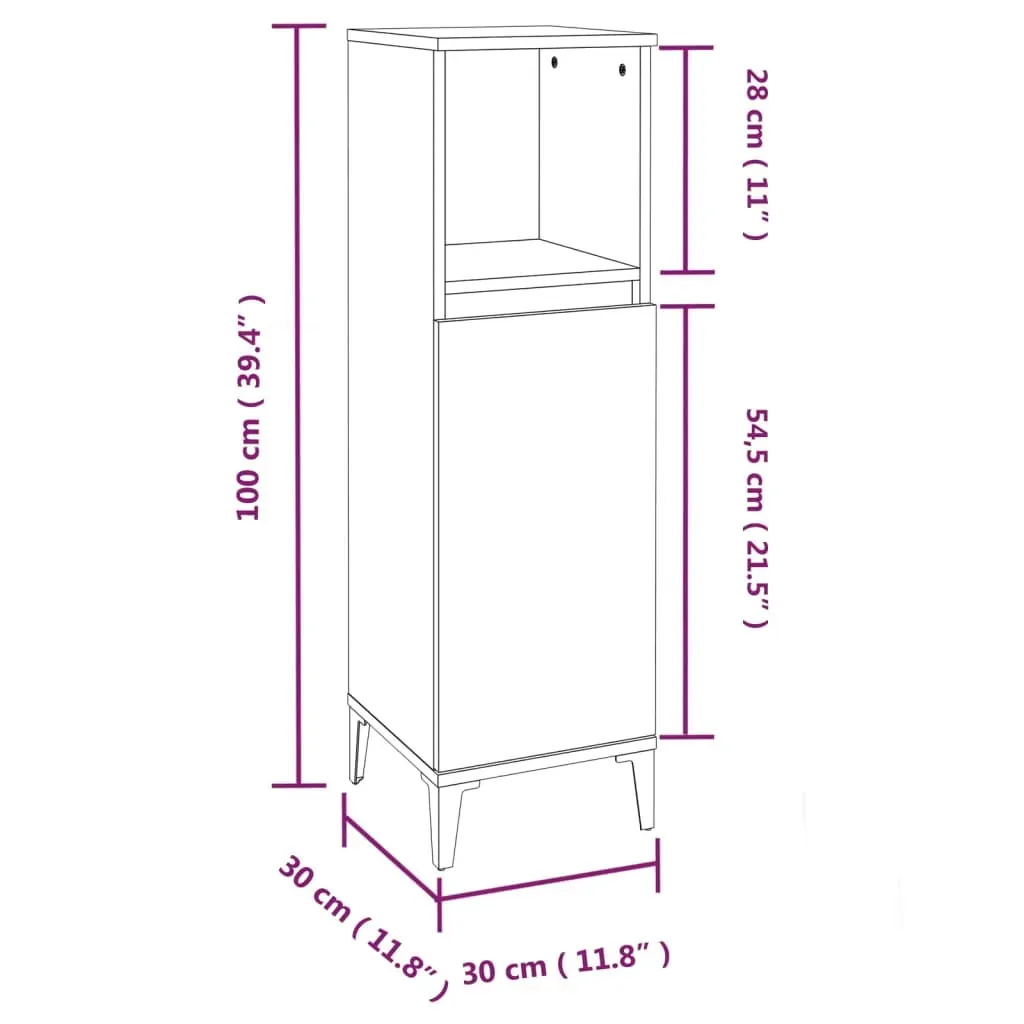 3 Piece Bathroom Furniture Set Engineered Wood Price