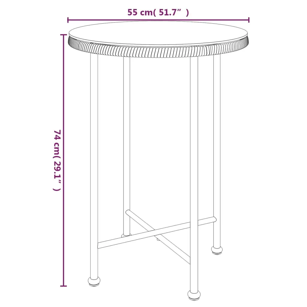 3 Piece Garden Dining Set Poly Rattan Price