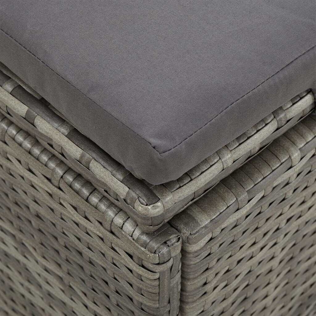Convertible Sun Bed with Cushions Poly Rattan Price