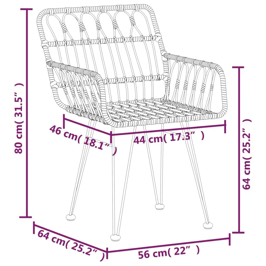 5 Piece Garden Dining Set Poly Rattan Price
