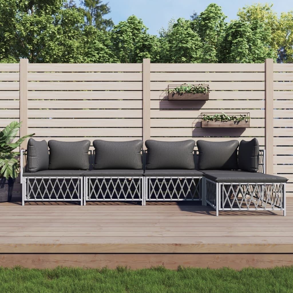 Garden Lounge Set with Cushions Steel Price