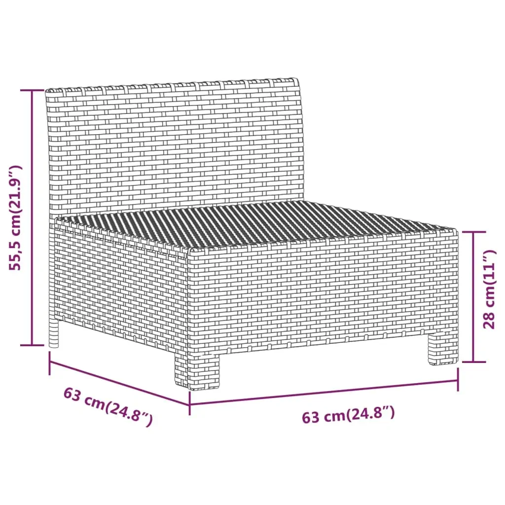 Garden Lounge Set with Cushions Grey Poly Rattan Price