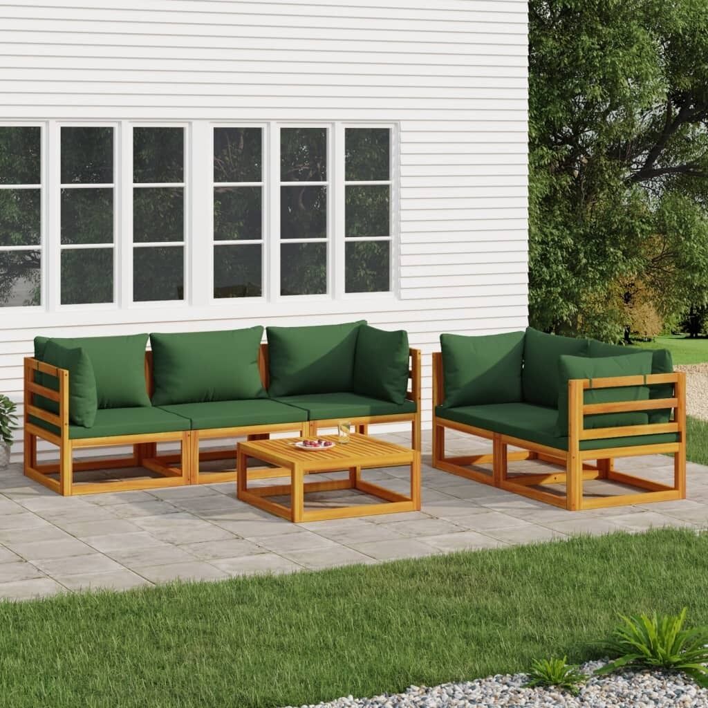 Garden Lounge Set with Cushions Solid Wood Price