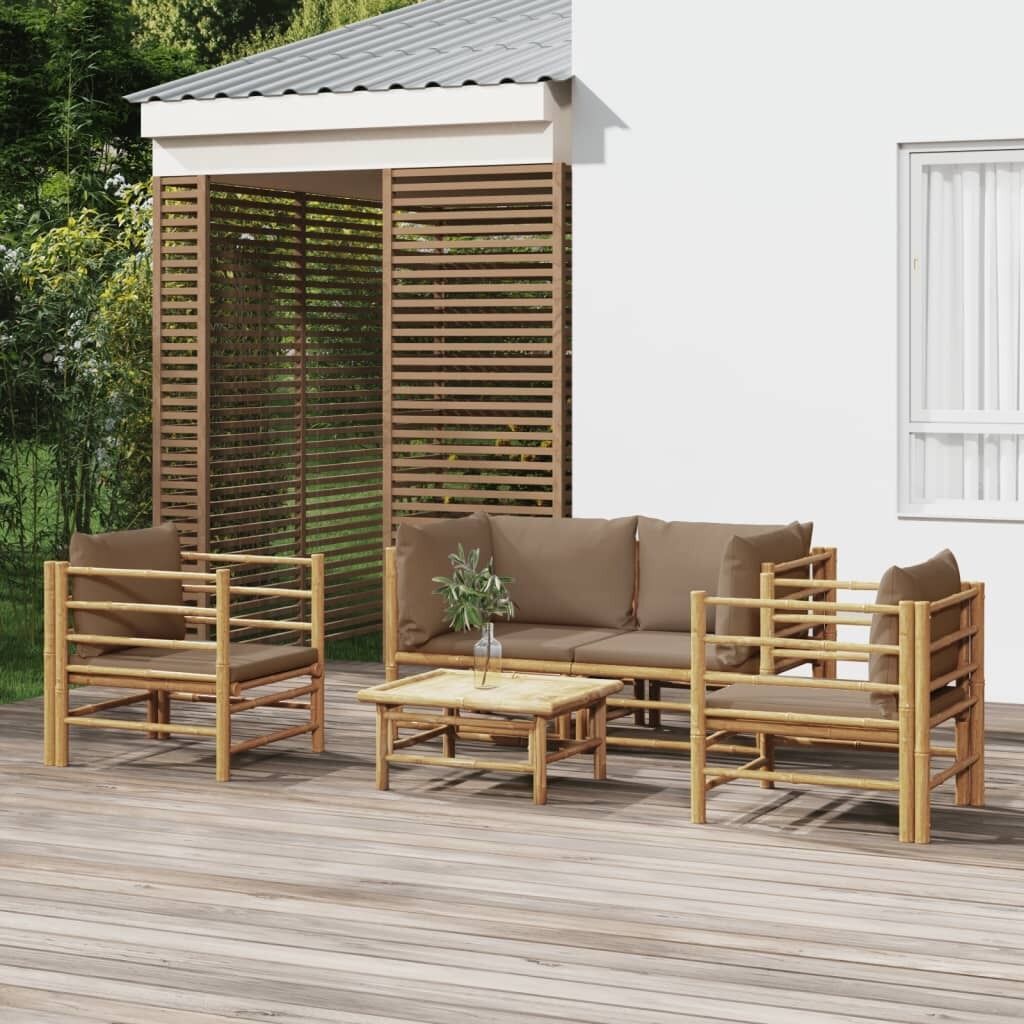 Garden Lounge Set with Cushions Bamboo Price