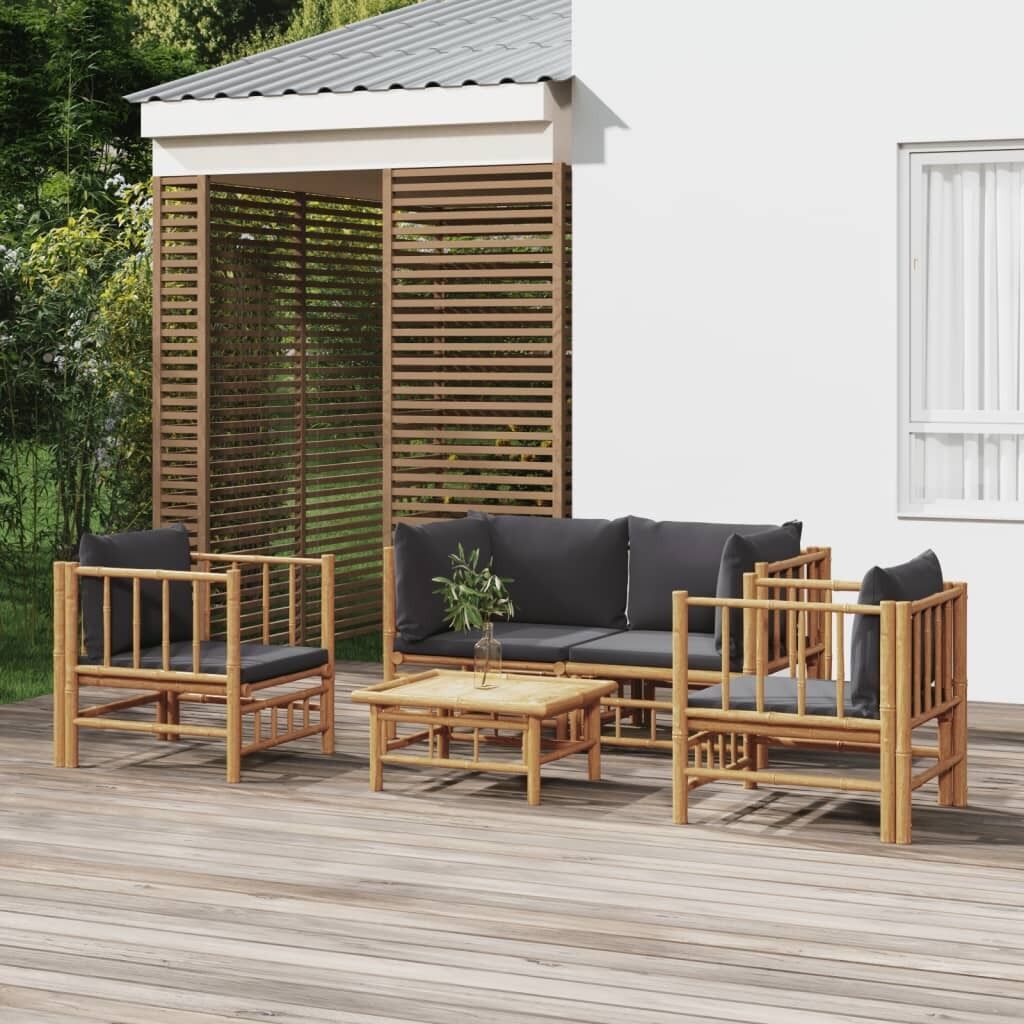 Garden Lounge Set with Cushions Bamboo Price