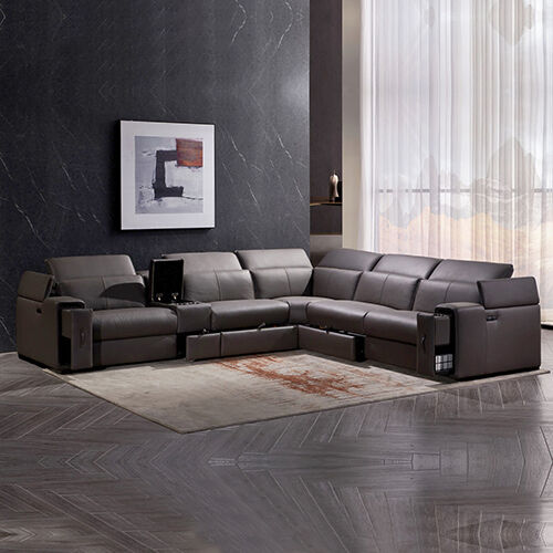 Atlanta Genuine Leather/PVC Grey Colour Price