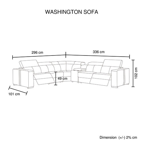 Washington Real Leather Sofa With PVC Black Colour Price