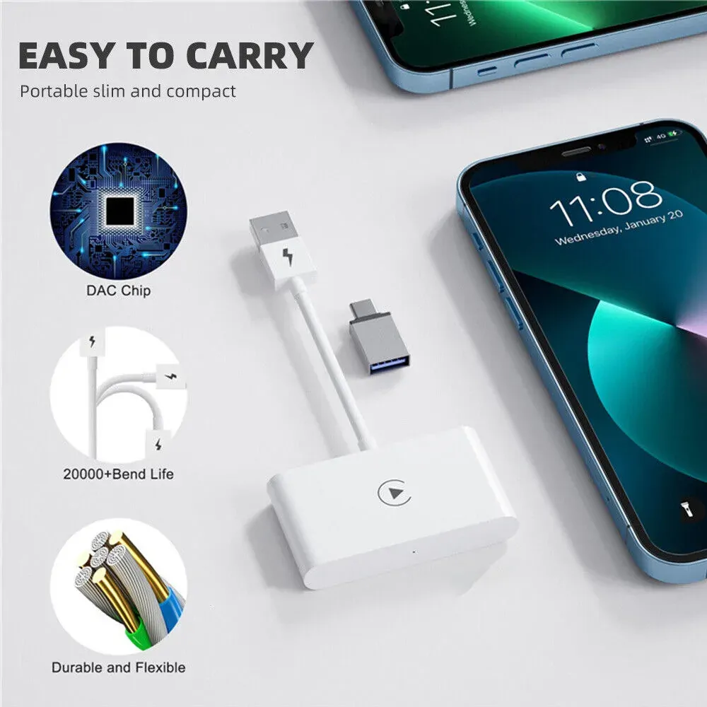 USB Wireless CarPlay Adapter Dongle for Apple iOS Car Auto Navigation Player NEW Price