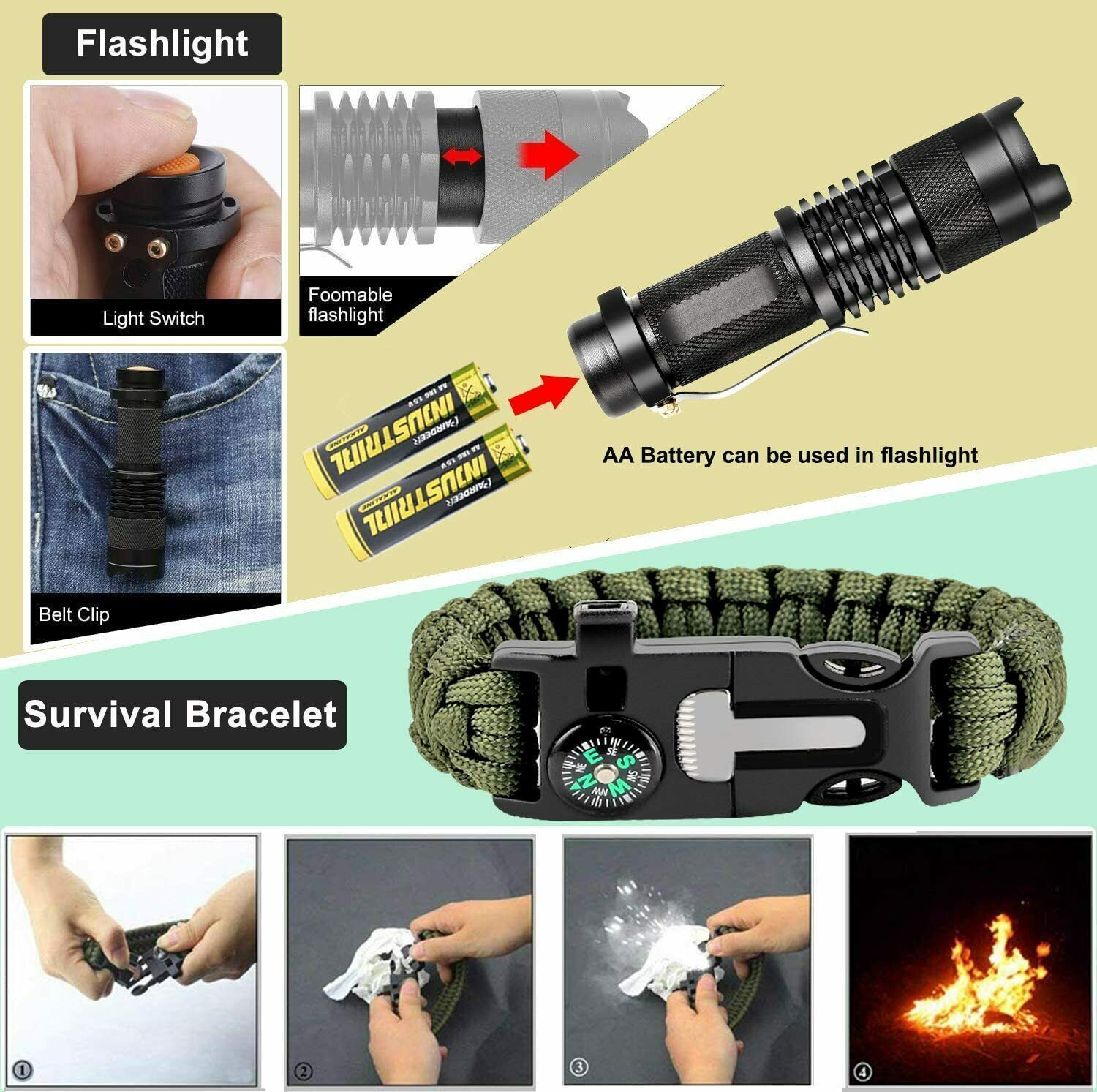 32 In 1 Emergency Survival Equipment Kit Camping SOS Tool Sports Tactical Hiking Price