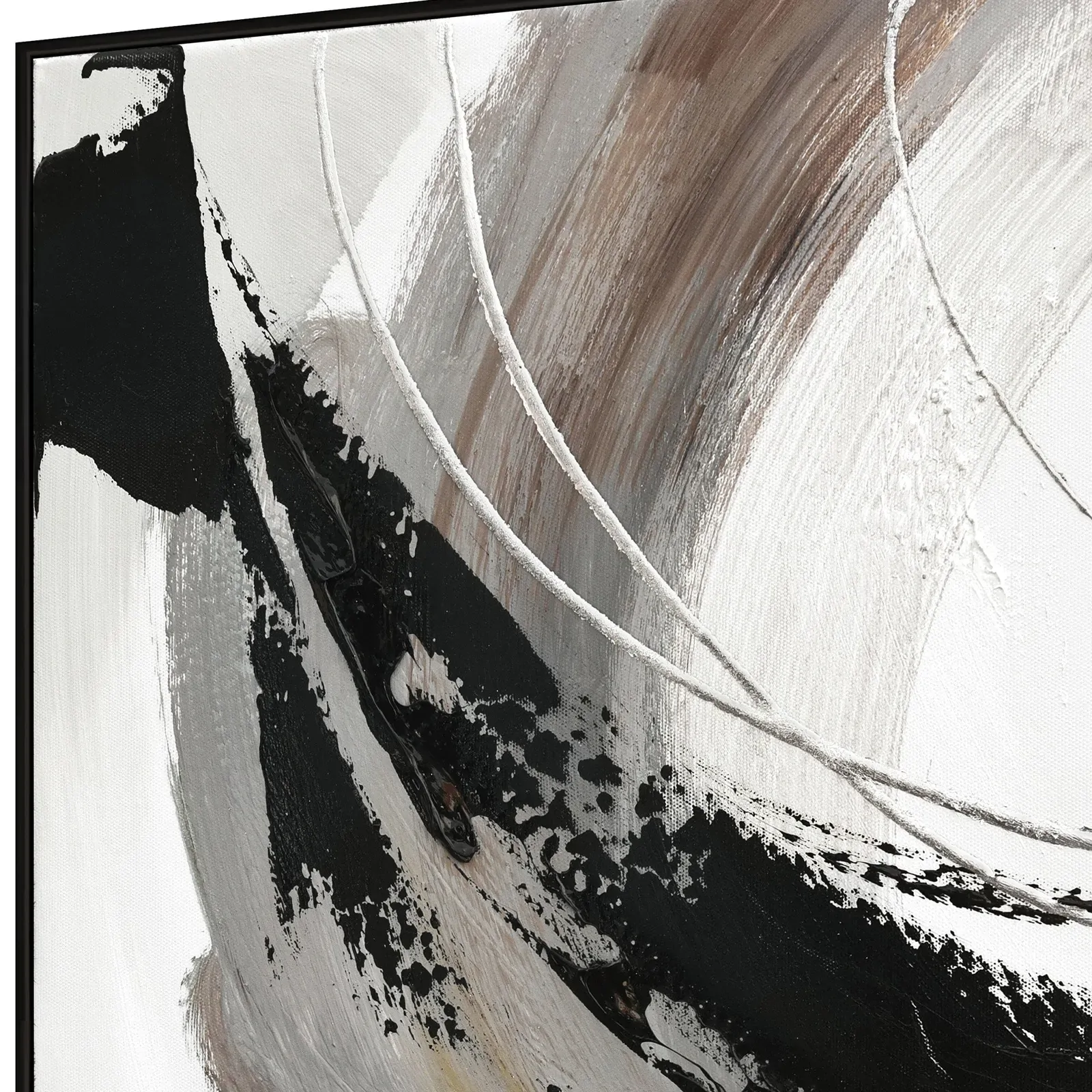 150X50cm Set of 3 Black Framed Hand Painted Canvas Wall Art Price