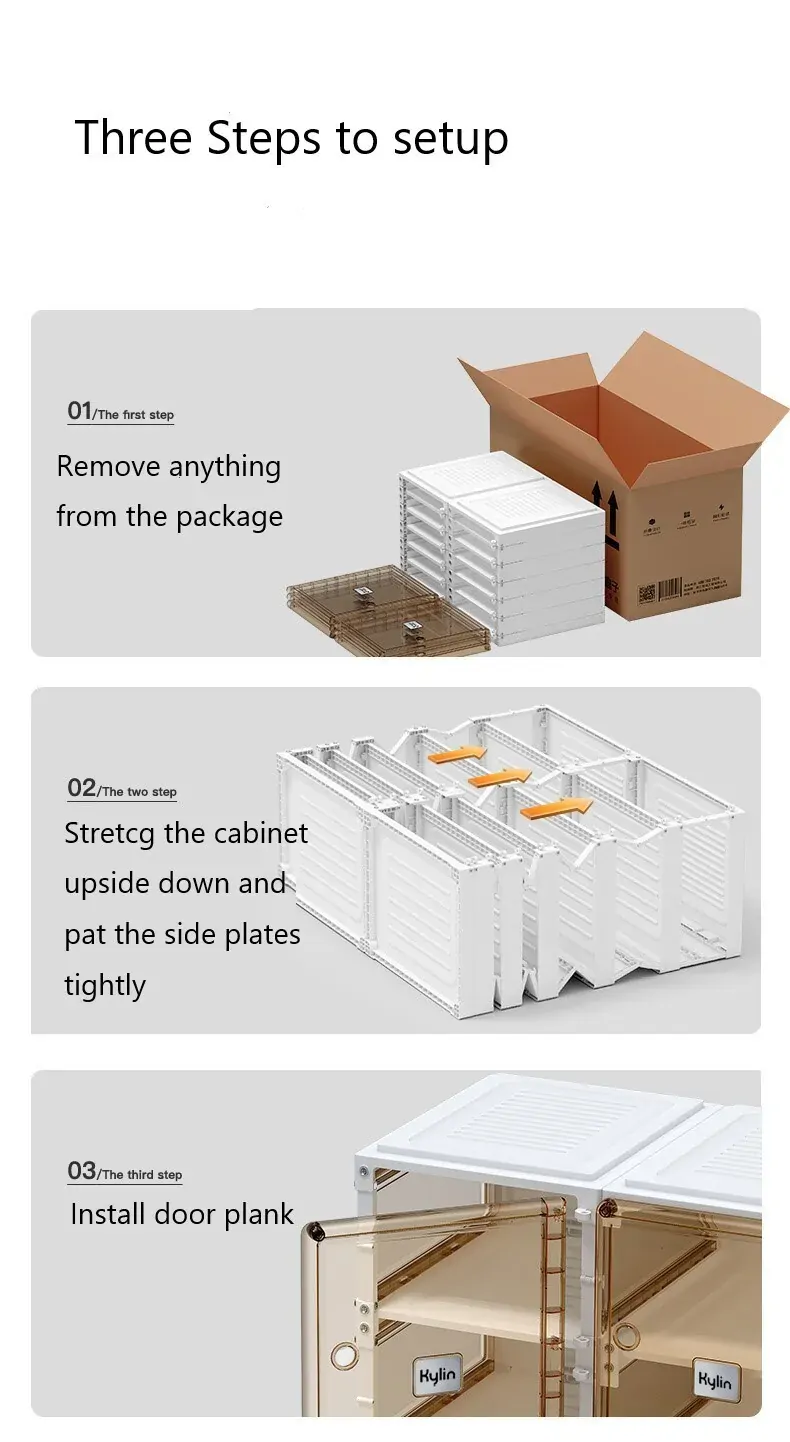 Cubes Storage Folding Shoe Cabinet With 2 Column & 7 Grids & 4 Brown Door Price