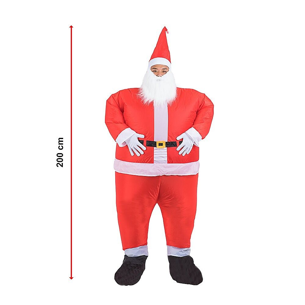 SANTA Fancy Dress Inflatable Suit -Fan Operated Costume Price