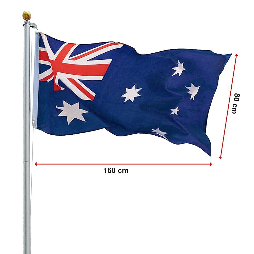 6.0m Flag Pole Full Set / Kit w Australian Flag Price