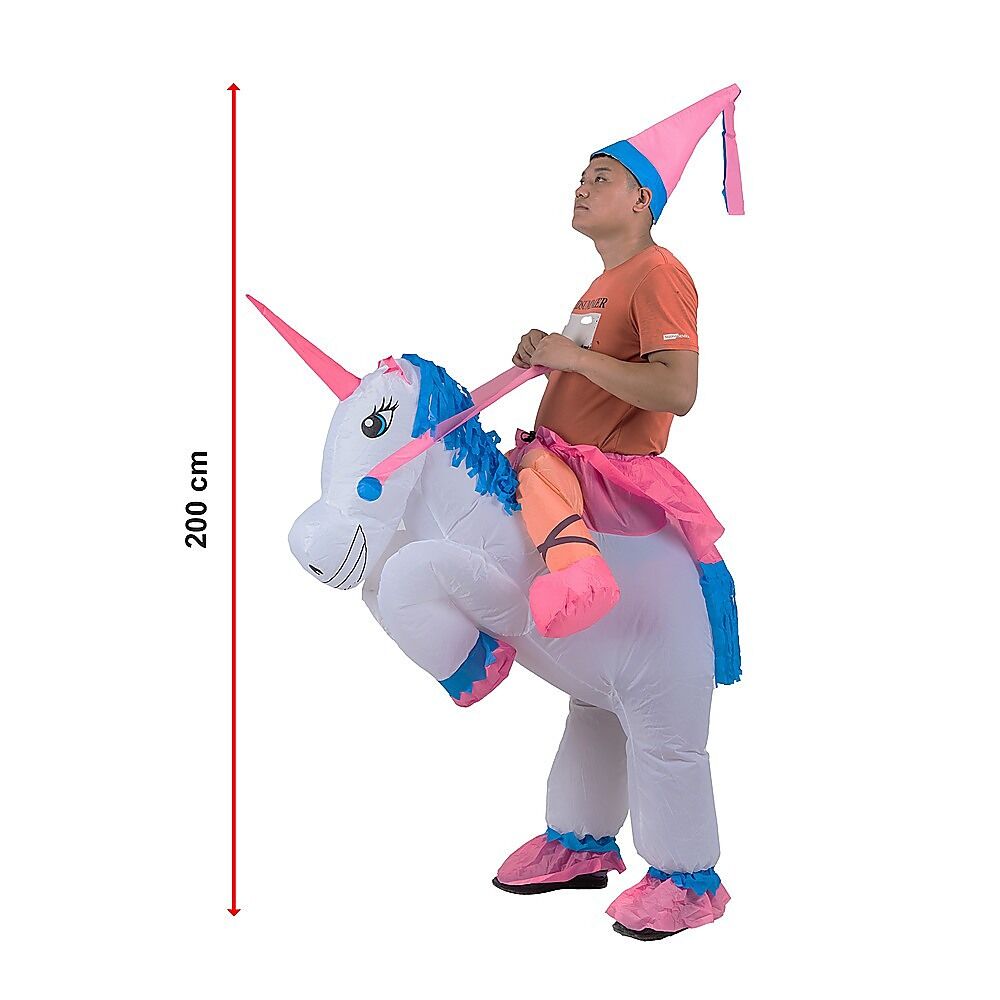 UNICORN Fancy Dress Inflatable Suit -Fan Operated Costume Price