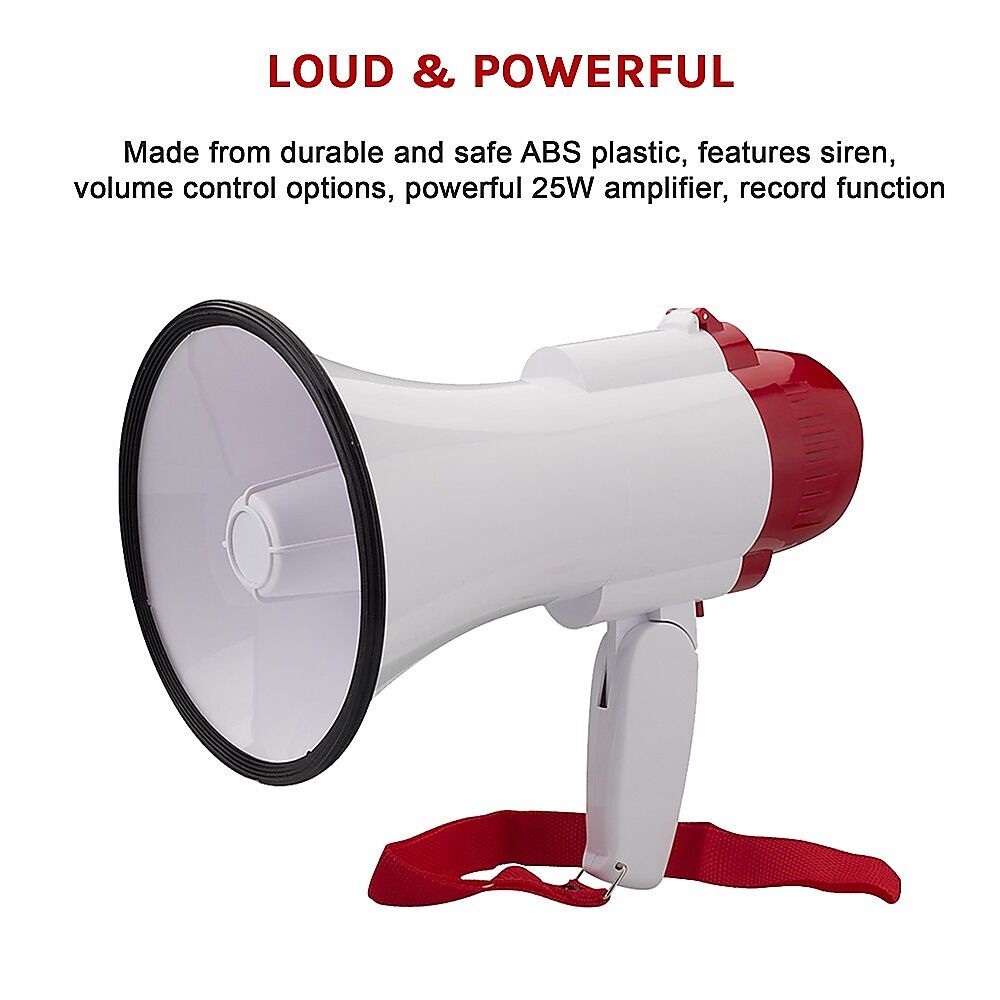 Audio Megaphone 25Watt Bull Horn with Siren Price