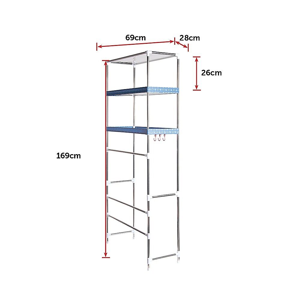 Storage Shelves Shelf 3 Tier Rack Portable Laundry Stand Unit Organiser Price