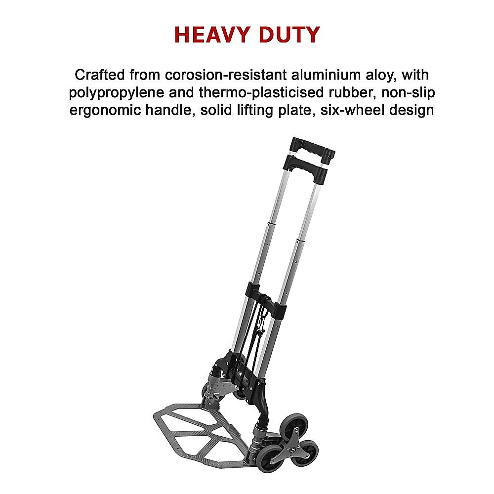Stair Climbing Trolley 6 Wheels Aluminium Folding Hand Cart Climb Steps Price