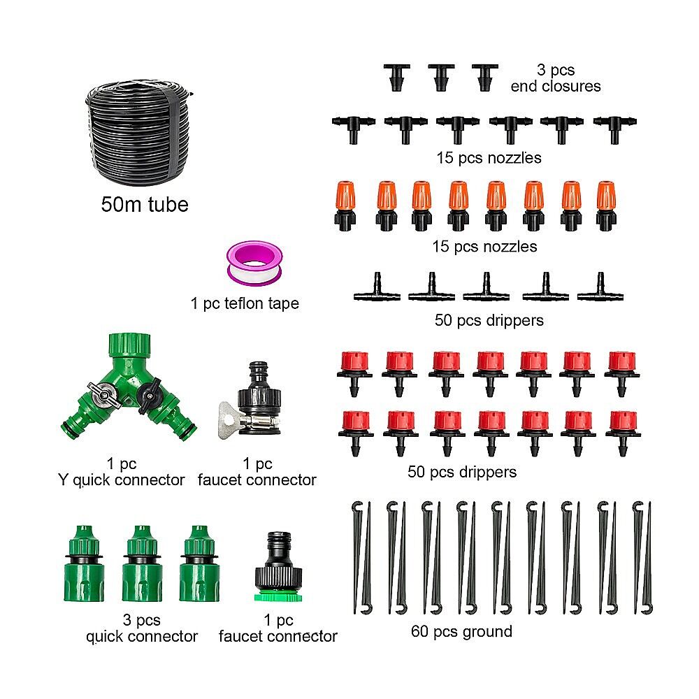 50M Hose Garden Irrigation System Plant Watering DIY Micro Drip Kits Price