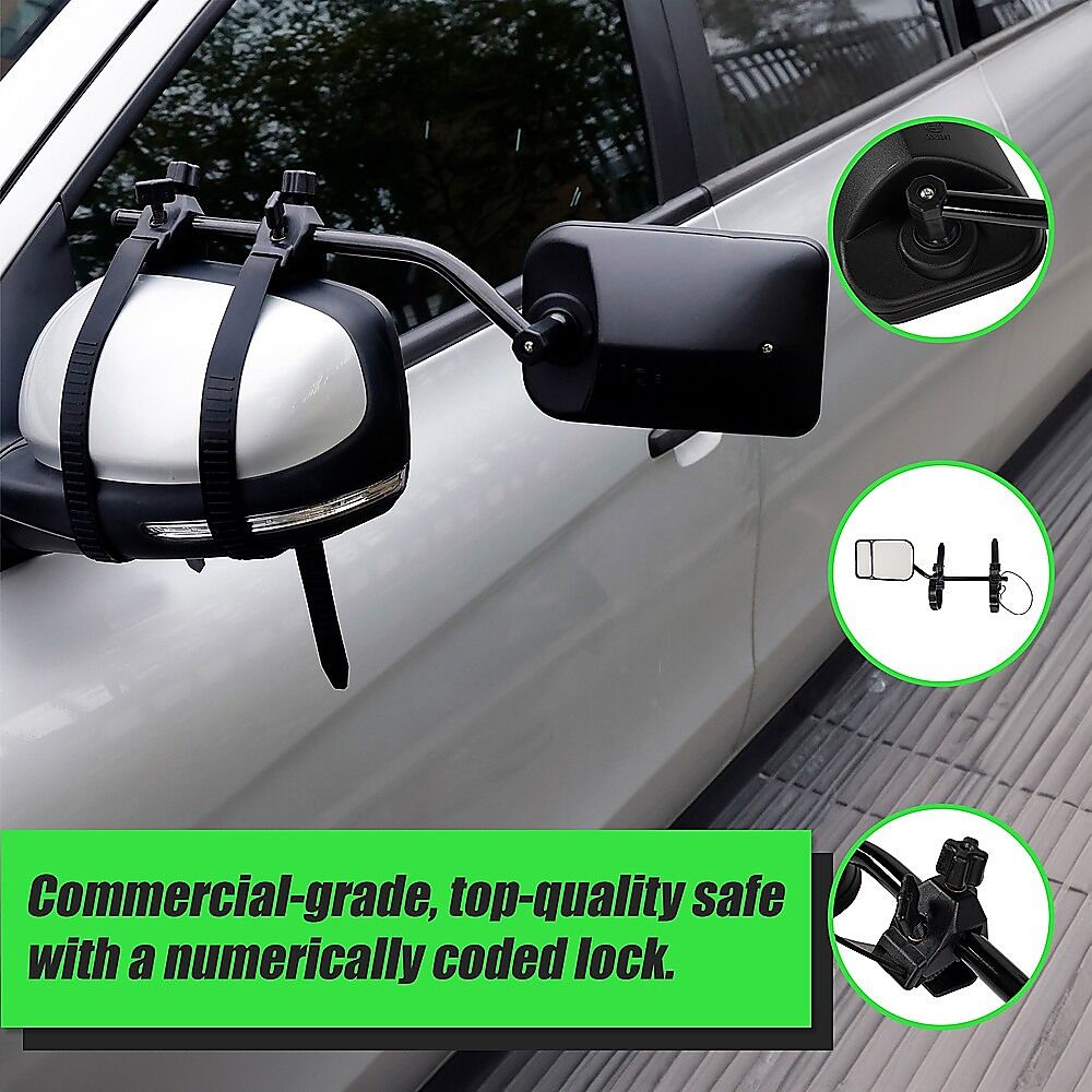2x Towing Mirrors Pair Clip on Multi Fit Clamp On Towing Caravan 4X4 Trailer Price