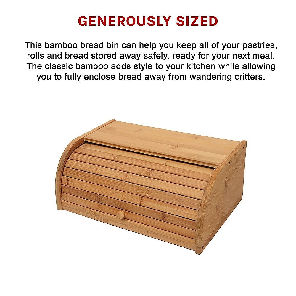 Bamboo Bread Bin Storage Box Kitchen Loaf Pastry Container Price