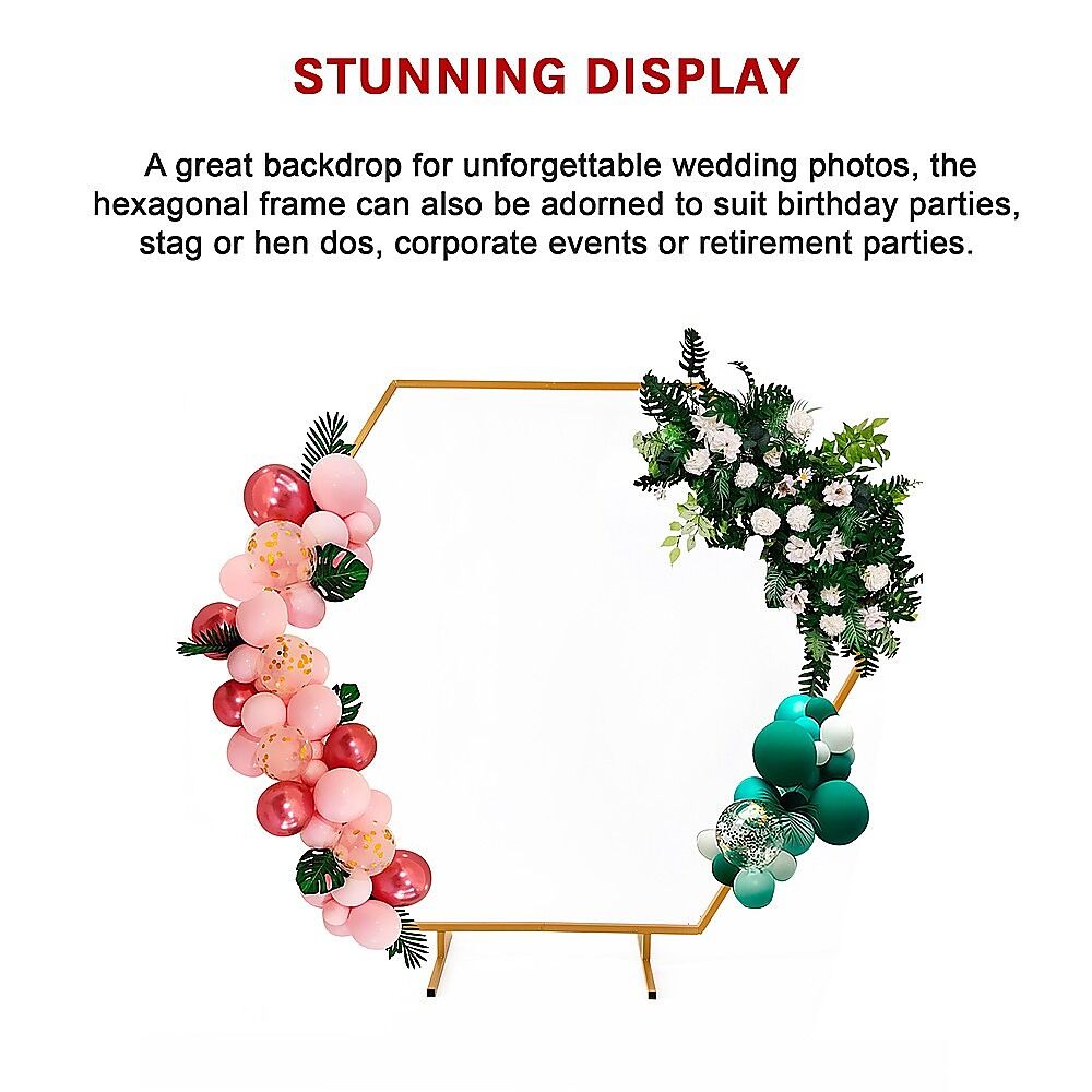 2M Wedding Hex Arch Backdrop Flower Display Stand Frame Background Price