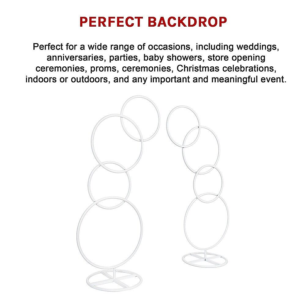 2pcs Round Wedding Arch Backdrop Rings Loops Flower Balloon Lawn Row Stand Price