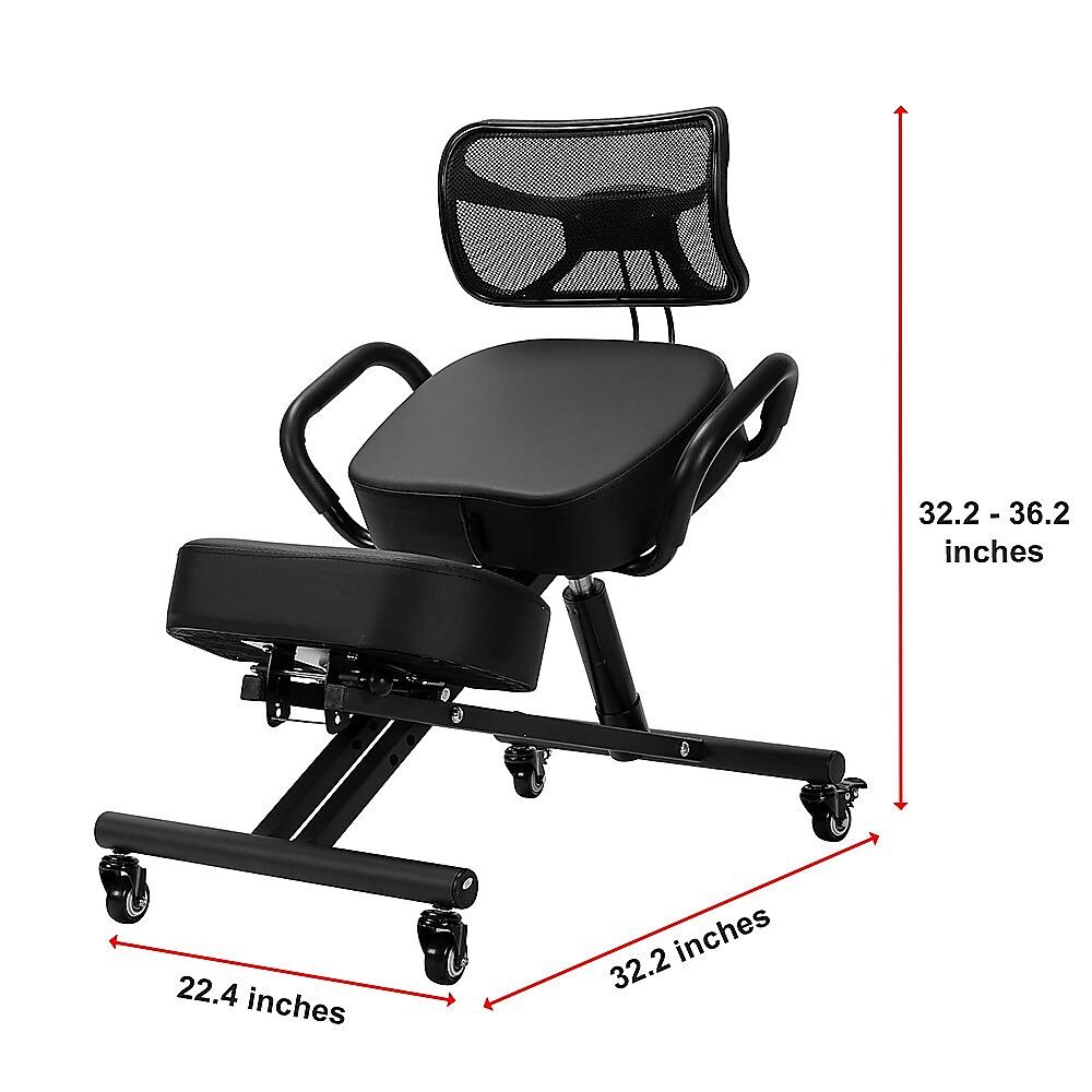 Ergonomic Kneeling Posture Chair with Backrest Adjustable Height and Casters Price