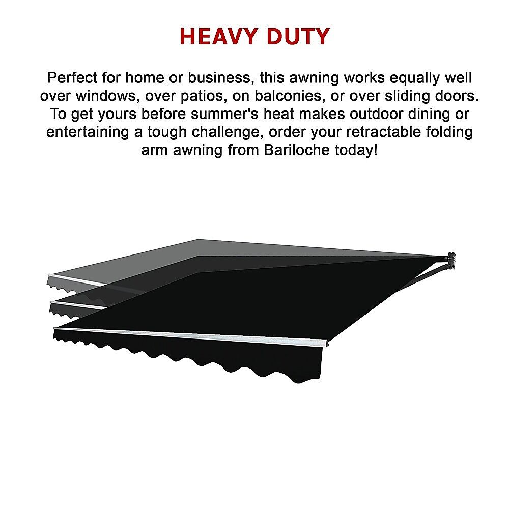 Outdoor Folding Arm Awning Retractable Sunshade Canopy Black 4.0m x 2.5m Price