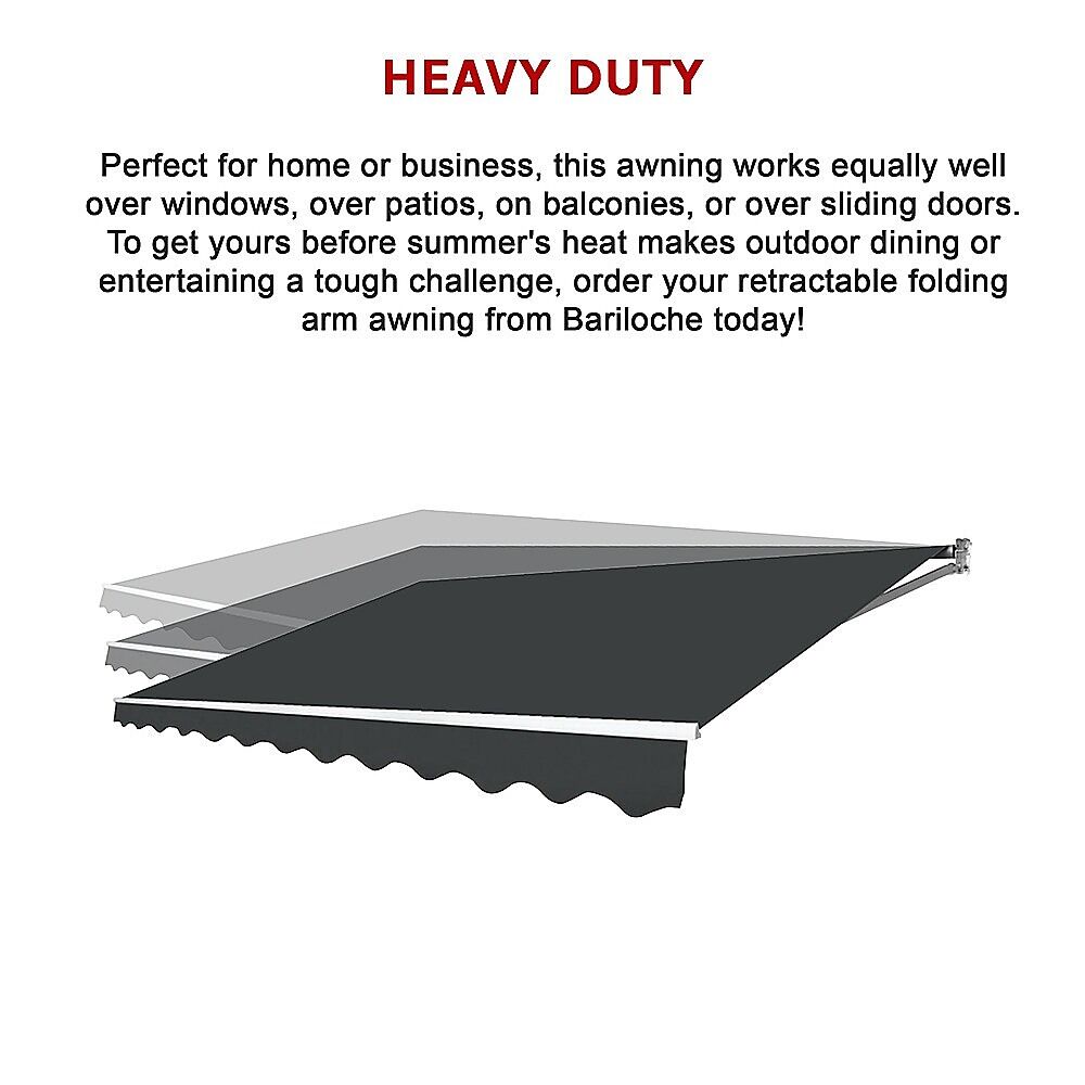 Motorised Outdoor Folding Arm Awning Retractable Sunshade Canopy Grey 3.0m x 2.5m Price