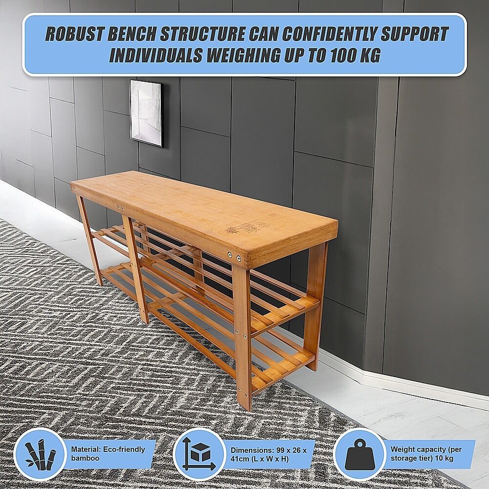 Bamboo Shoe Rack Wooden Bench Storage Organiser Cabinet Holder Stool Price