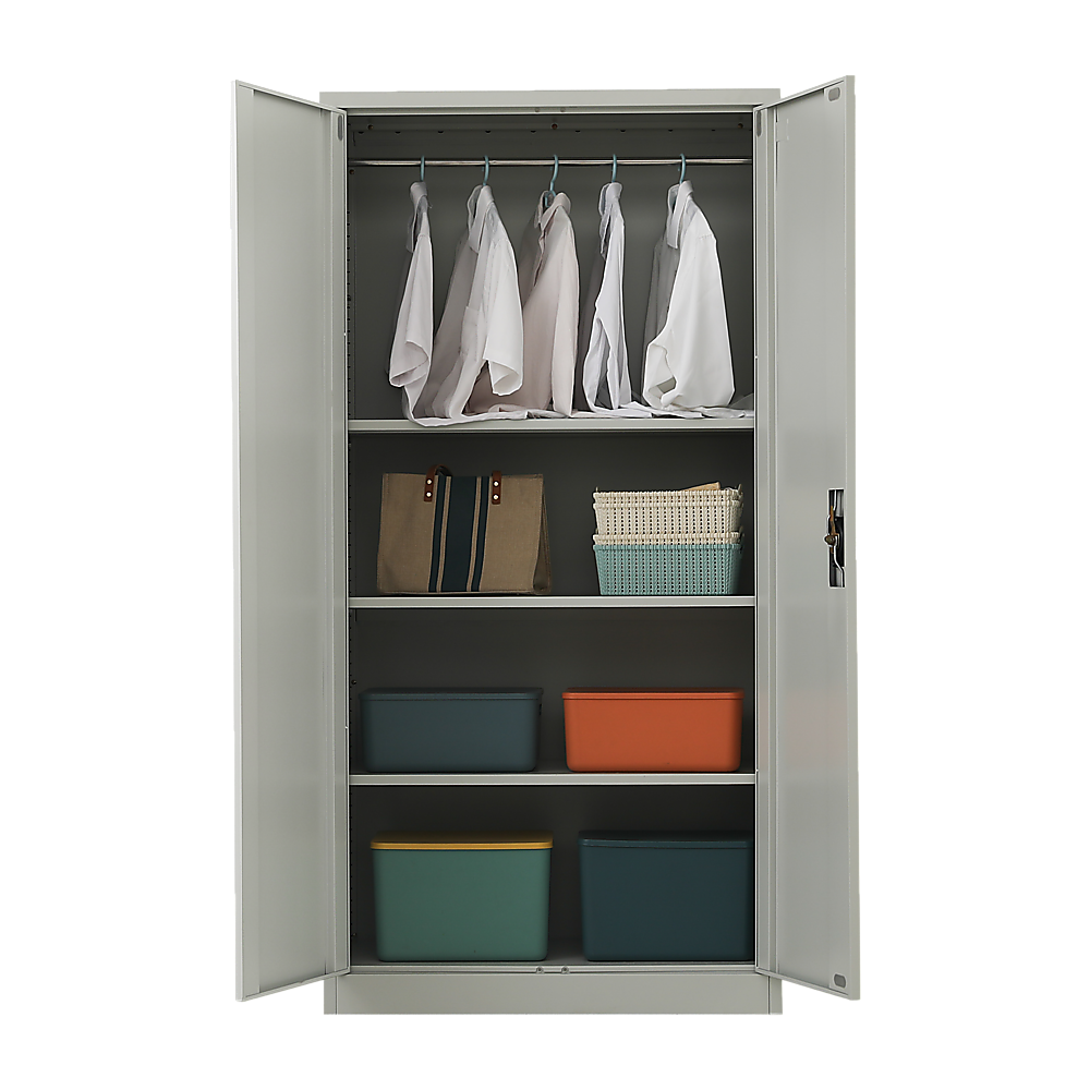 Two-Door Metal Cabinet Shelf Storage for Home Office Gym Price