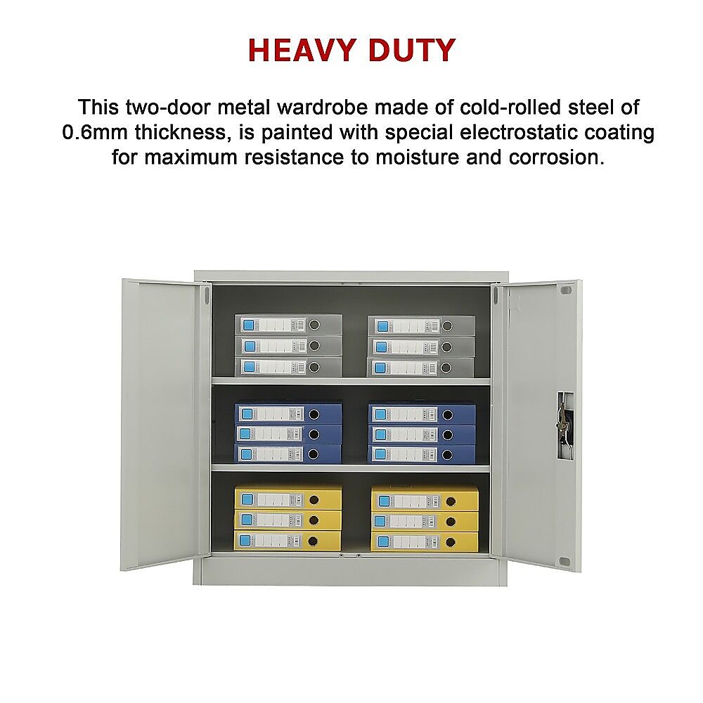 Two-Door Metal Short Cabinet Shelf Storage for Home Office Gym Price