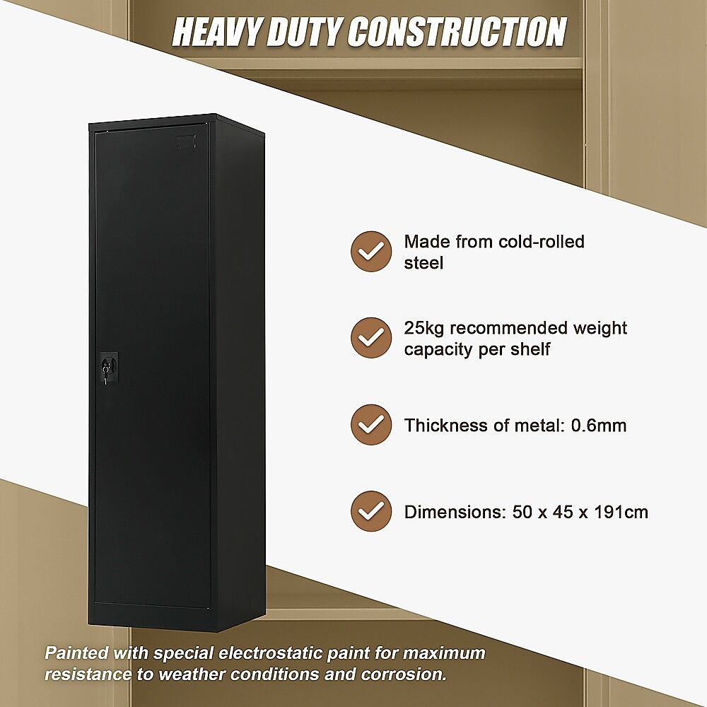 Single-Door Metal Tall Cabinet Shelf Storage for Home Office Gym Price