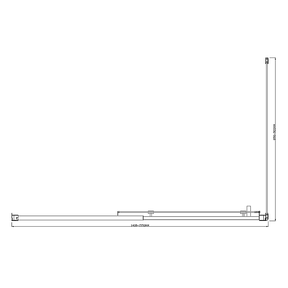 Adjustable 1500x920mm Single Door Corner Sliding Glass Shower Screen in Chrome Price