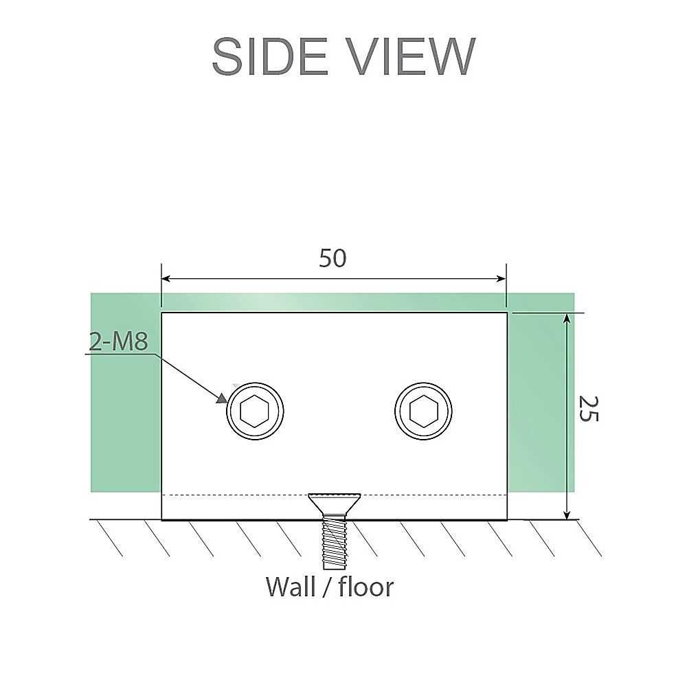 70cm Frameless Glass Bath Screen with Brackets - Nickel Price