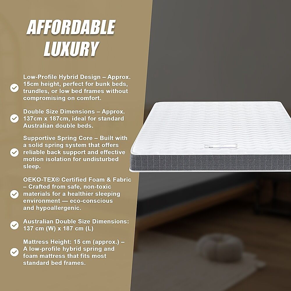 PALERMO Double Memory Foam Mattress - OEKO-TEX & CertiPUR-US Certified Price
