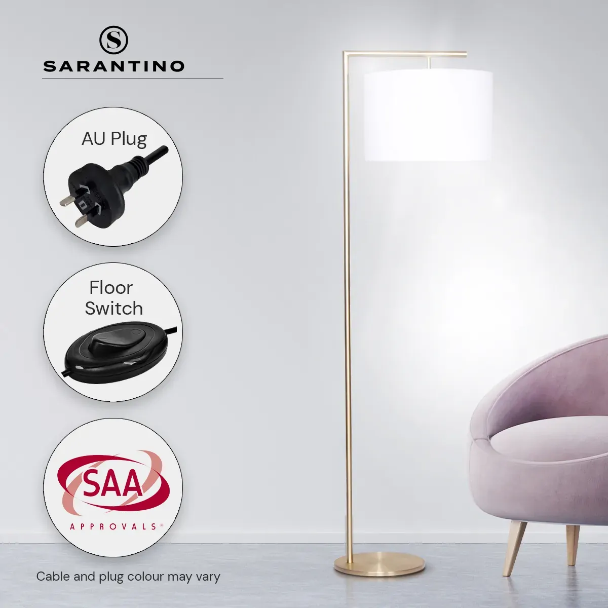 Sarantino 90-Degree Modern Arc Floor Lamp Price