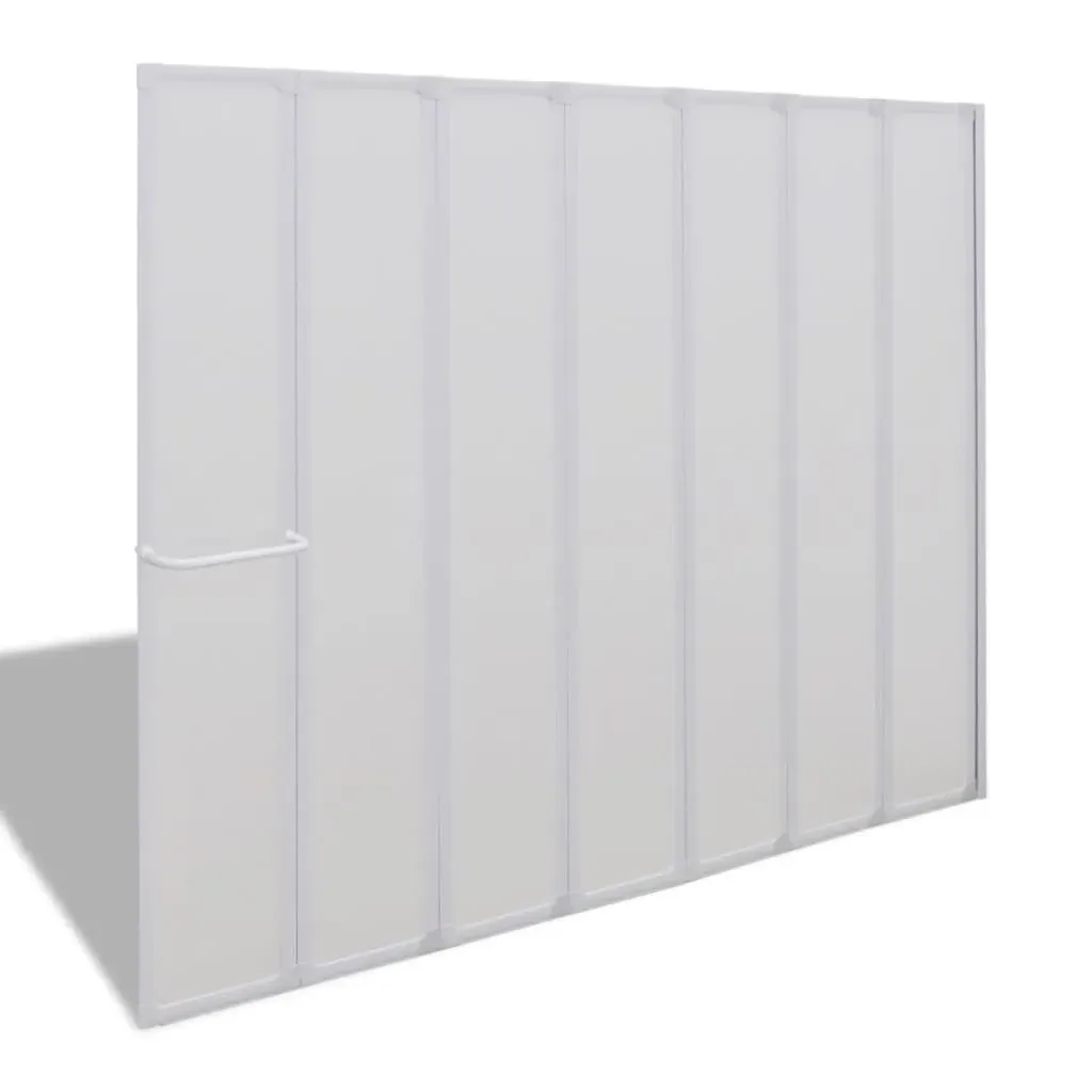 Shower Bath Screen Wall 140 x 168 cm 7 Panels Foldable with Towel Rack Price