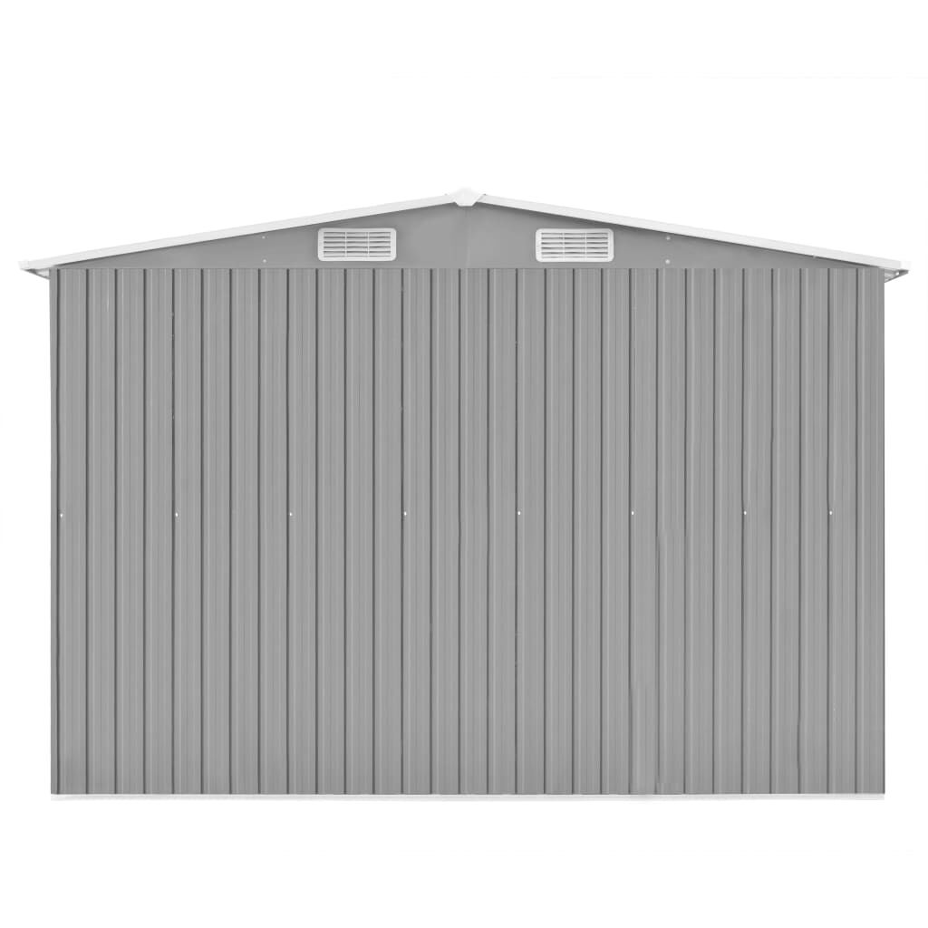 Garden Shed 257x298x178 cm Metal Grey Price